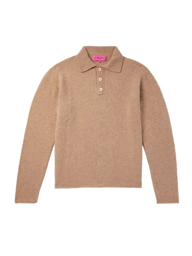 The Elder Statesman Brushed-Cashmere Polo Shirt - Men