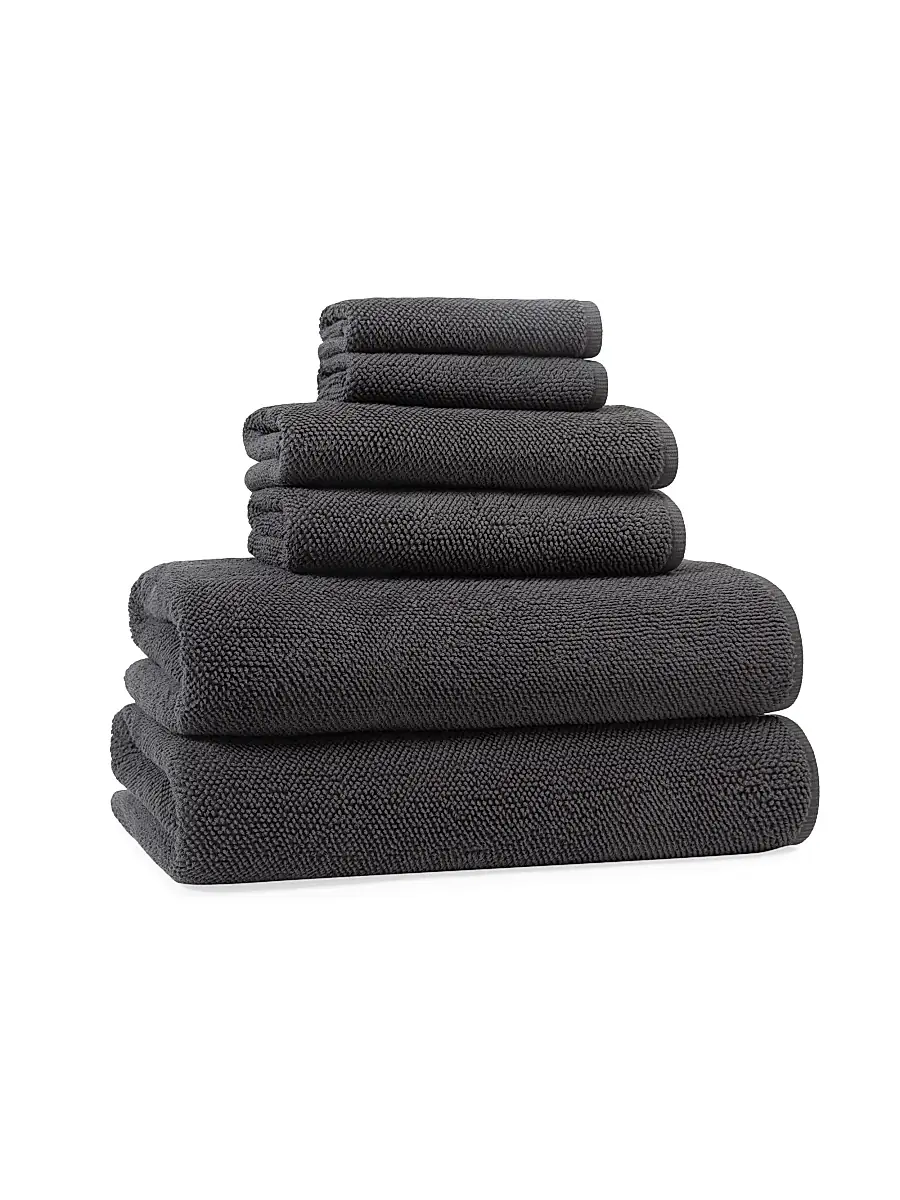 Kassatex Veneto Aegean Cotton Towel Collection - Charcoal Wash Towel