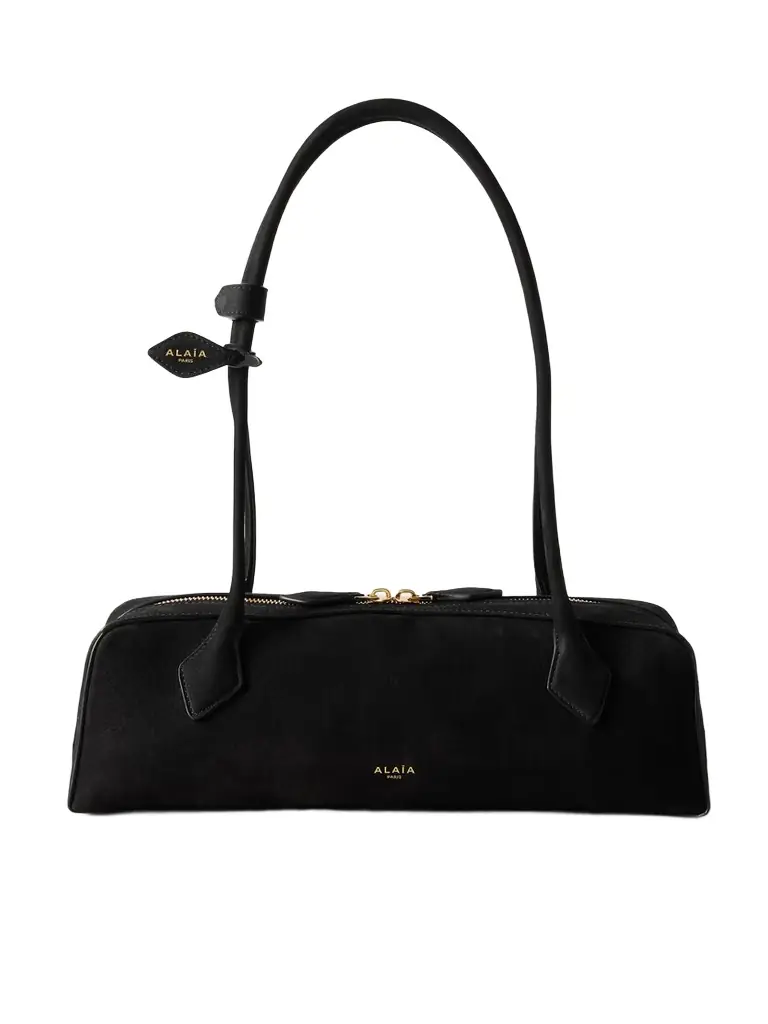 Alaïa Le Teckel Medium Nubuck Shoulder Bag