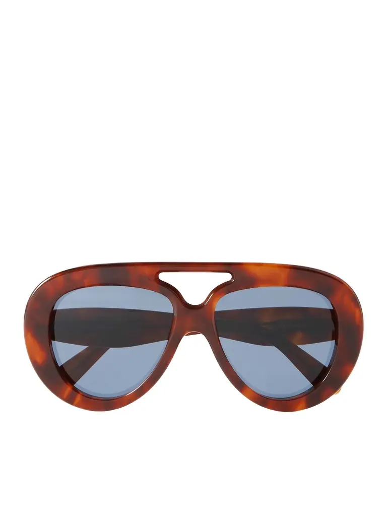 Loewe Aviator-style Tortoiseshell Acetate Sunglasses