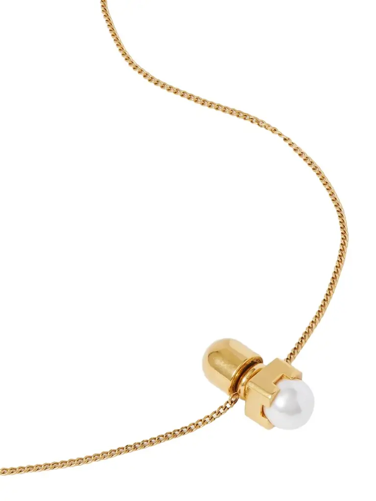 TOTEME Gold-tone And Faux Pearl Necklace