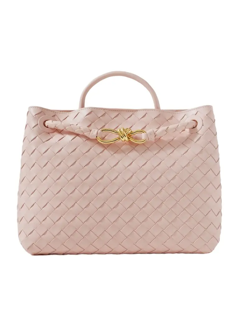 Bottega Veneta Andiamo Medium Intrecciato Leather Tote
