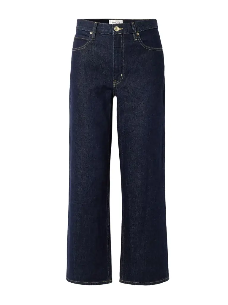 Frame The Hang Cropped High-rise Straight-leg Jeans