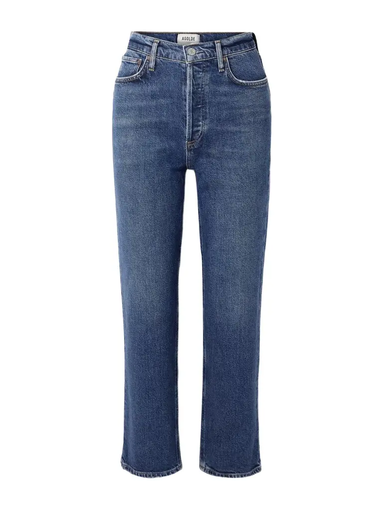 AGOLDE '90s Pinch Waist Cropped High-rise Straight-leg Jeans