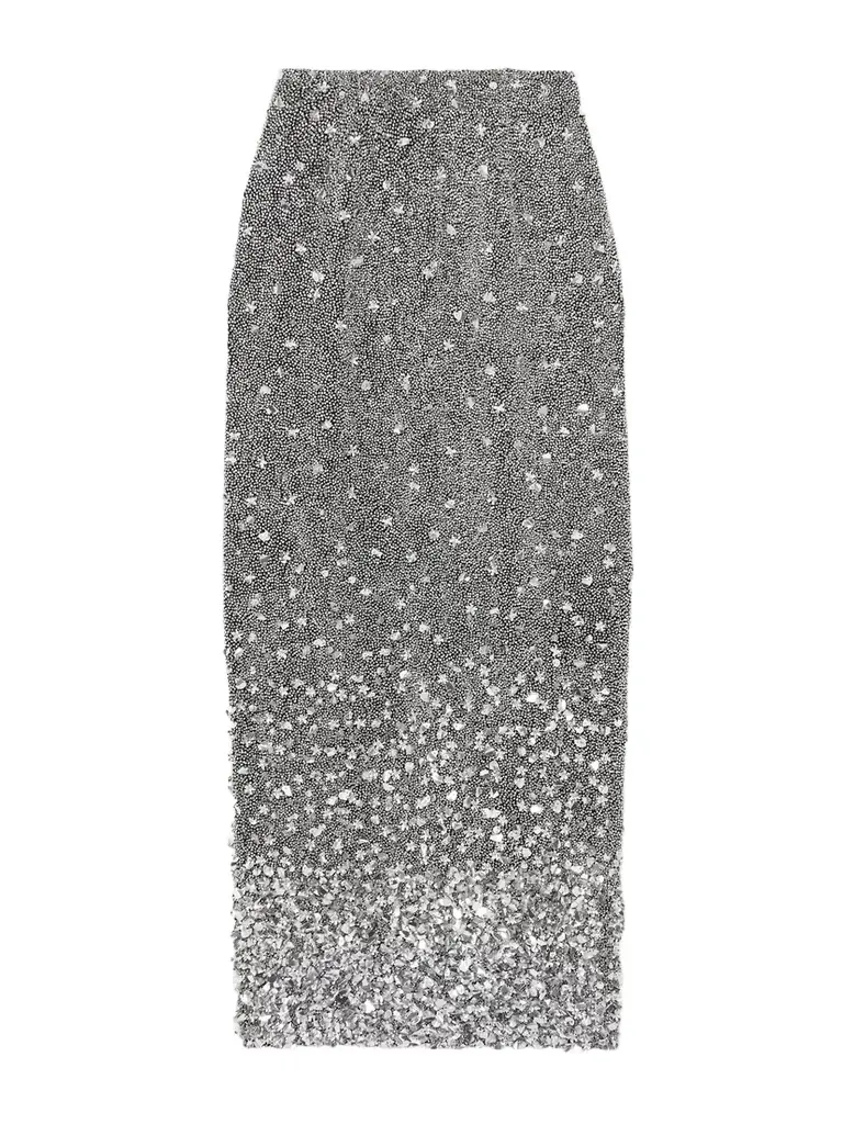 Clio Peppiatt Midas Embellished Stretch-tulle Maxi Skirt