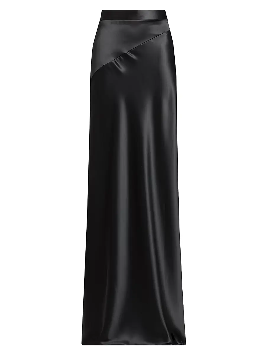 Nonchalant Label Women's Lara Satin Maxi Skirt - Black