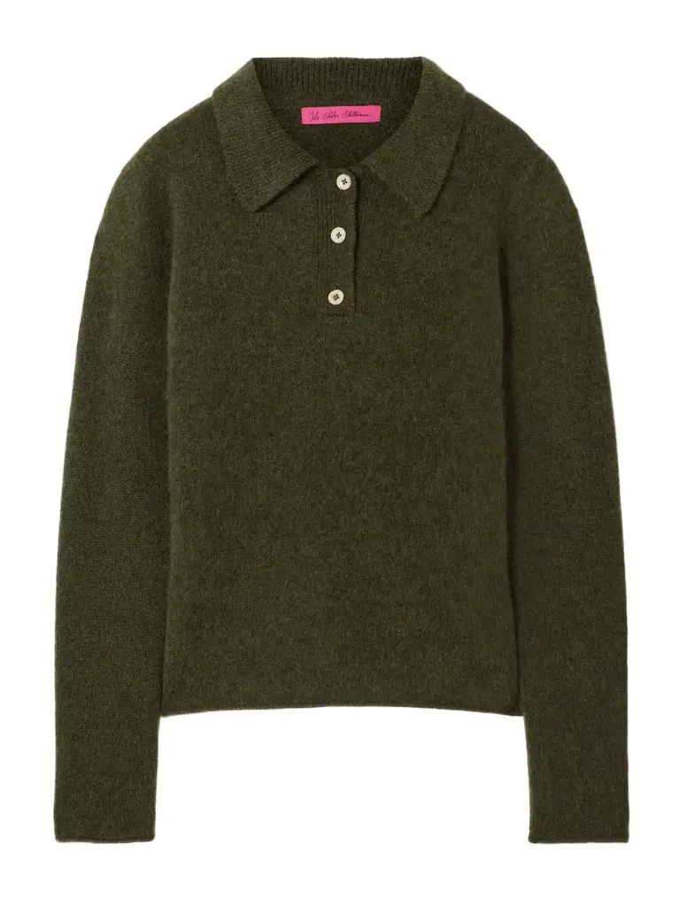 The Elder Statesman Cashmere Polo Sweater