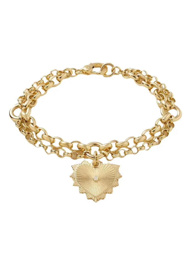 Foundrae True Love 18-karat Gold Diamond Bracelet
