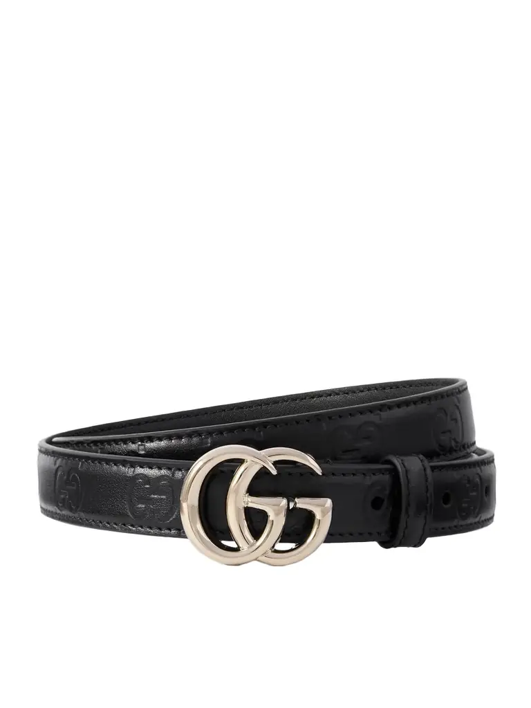 Gucci Gg Marmont 2.0 Debossed Leather Belt