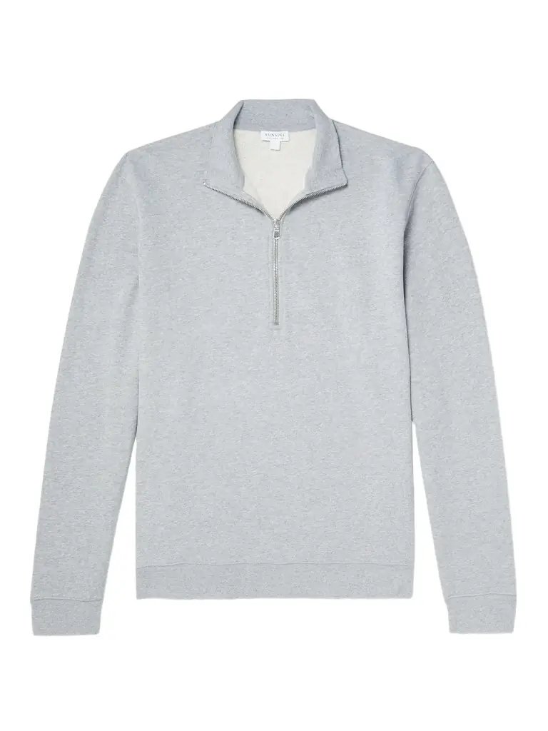 Sunspel Cotton-Jersey Half-Zip Sweatshirt - Men - Women's Clothing