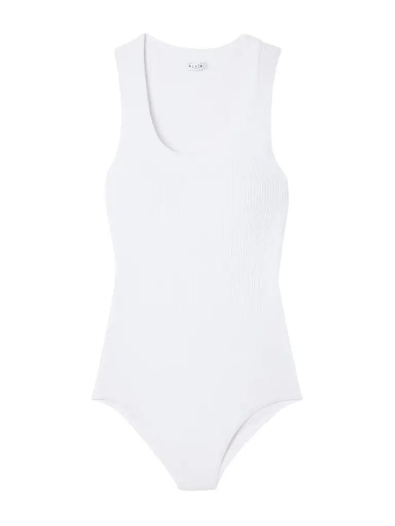 Alaïa Ribbed-knit Bodysuit