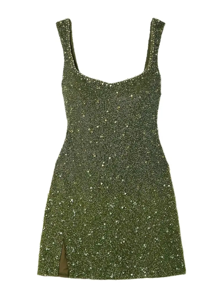 Clio Peppiatt Embellished Stretch-tulle Mini Dress