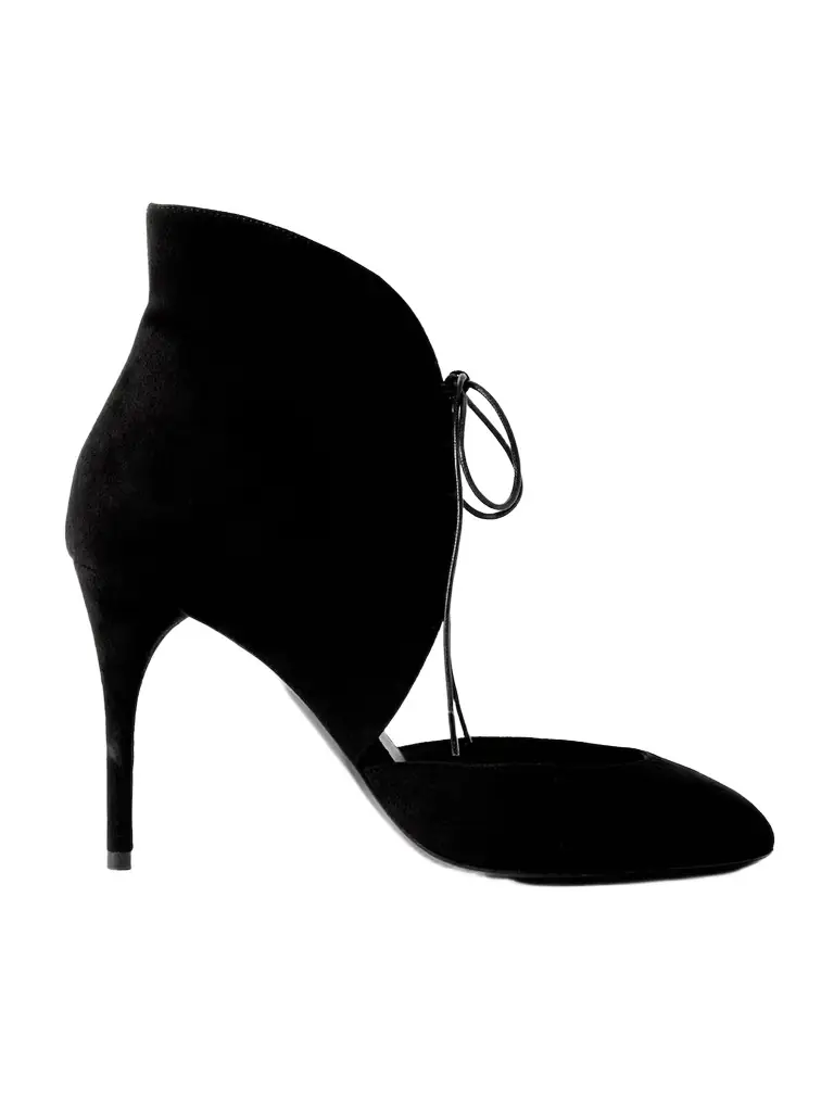 Alaïa Cutout Suede Ankle Boots