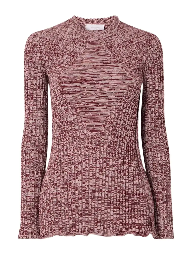 Rabanne Ruffled Ribbed-knit Sweater - Women's Clothing