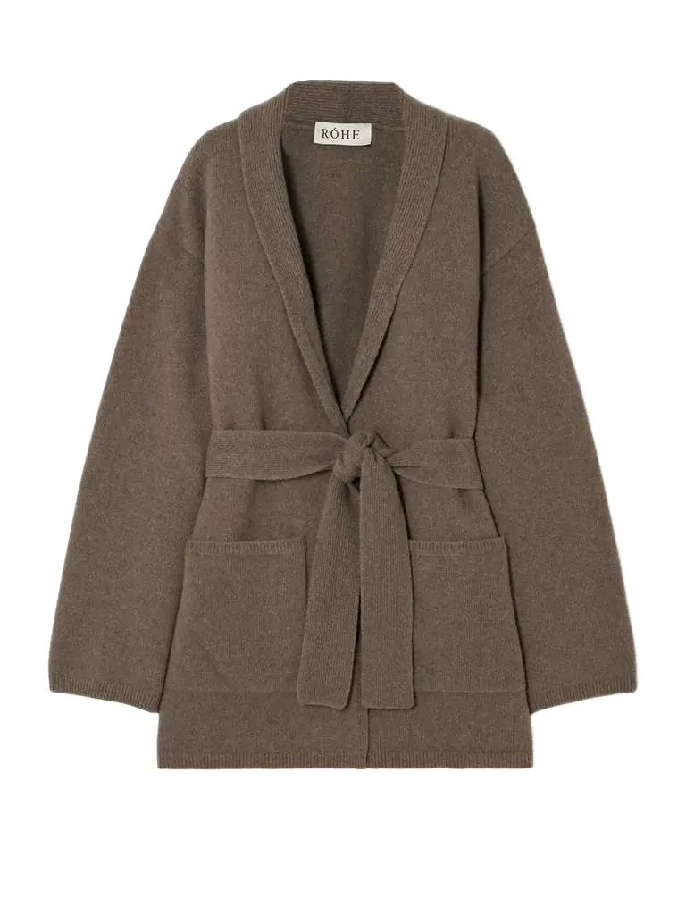 RÓHE Belted Wool-blend Cardigan - Women's Clothing