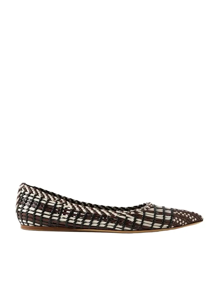 Gabriela Hearst Milos Woven Leather Ballet Flats - Women's Shoes