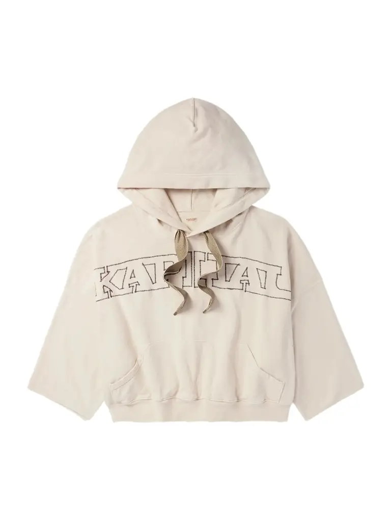 KAPITAL Logo-Embroidered Cotton-Jersey Hoodie - Men