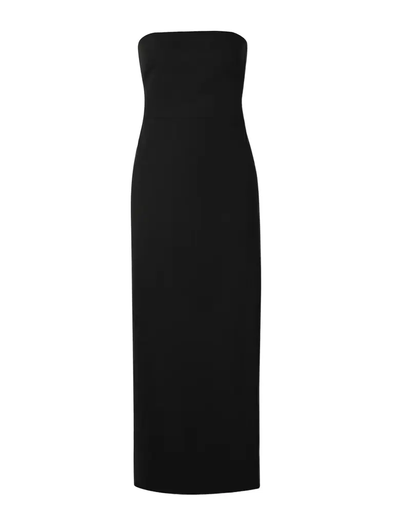Matteau Strapless Wool-blend Crepe Midi Dress