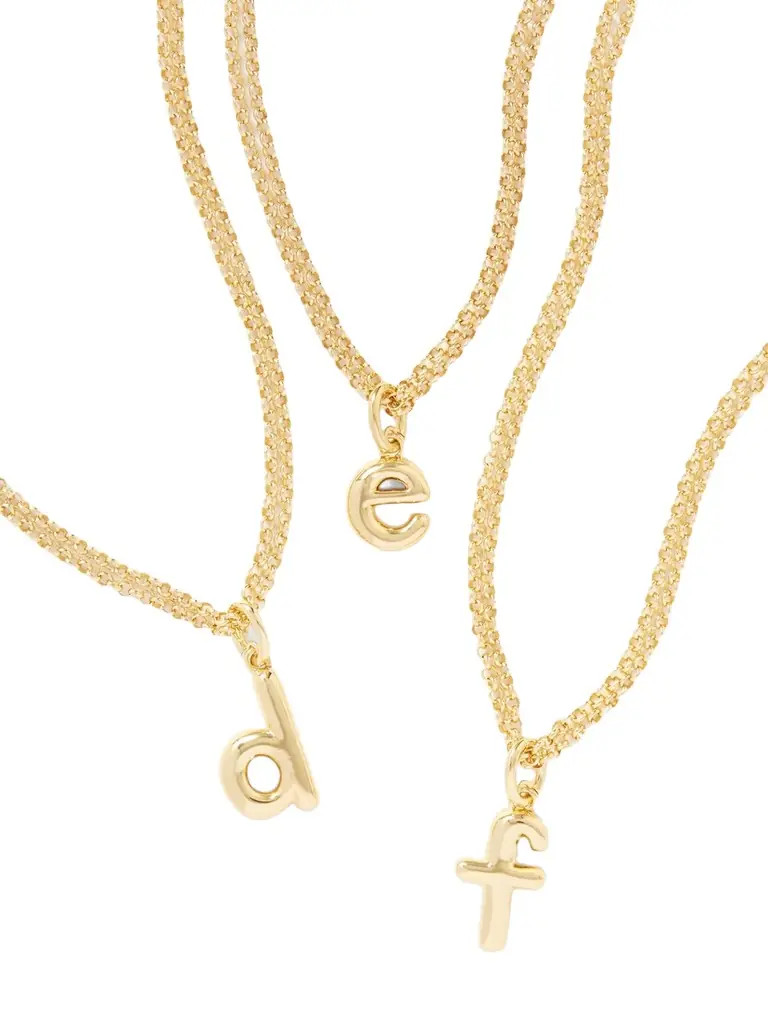Roxanne Assoulin The Puffy Initial Gold-tone Necklace