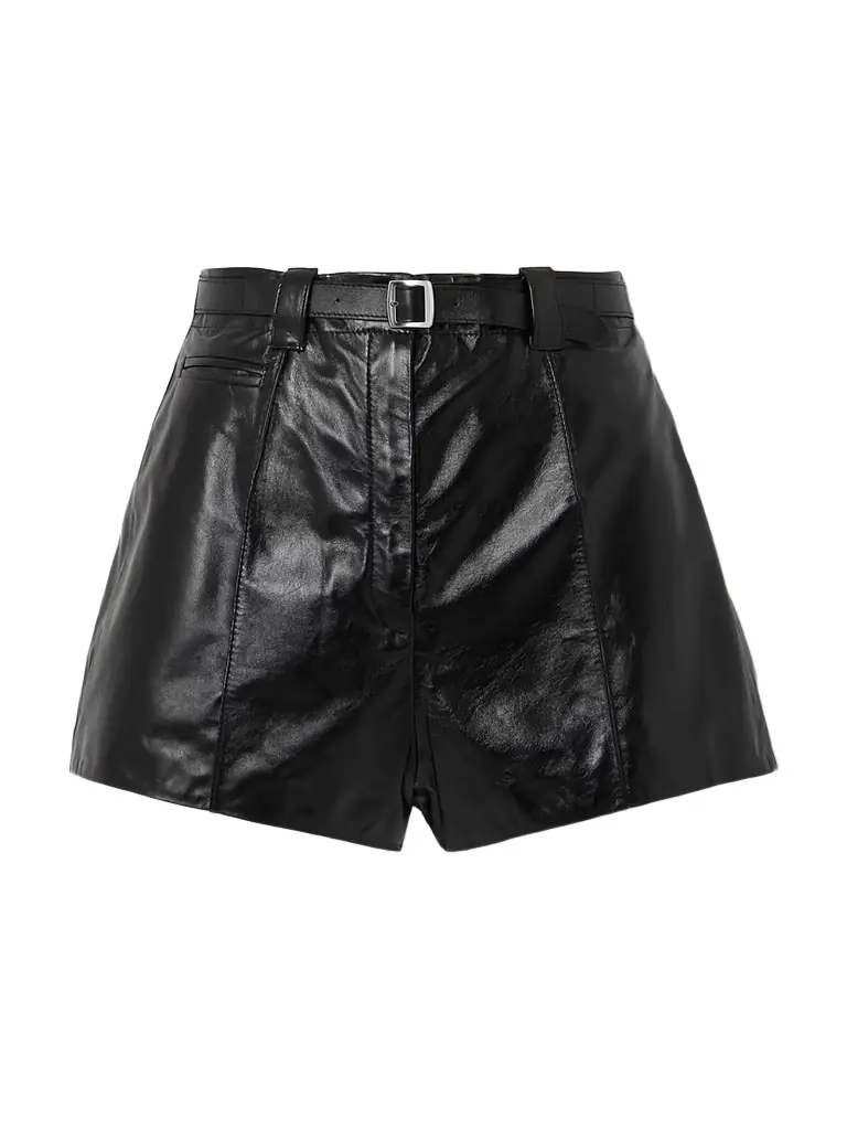 BALLY Belted Leather Shorts