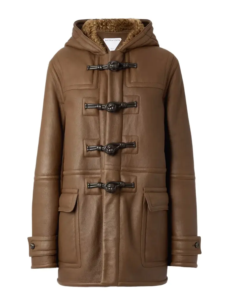 Bottega Veneta Auckland Hooded Shearling Jacket