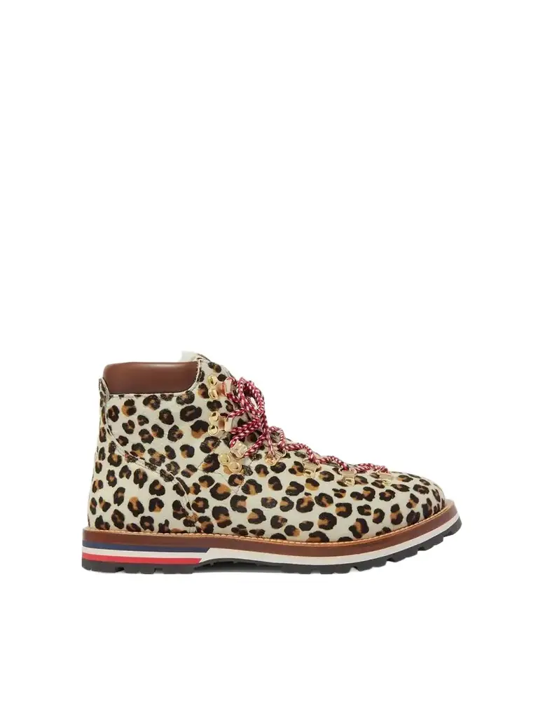 Moncler Blanche Shearling-lined Calf Hair Ankle Boots