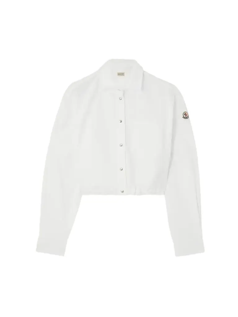 Moncler Cropped Cotton-poplin Shirt
