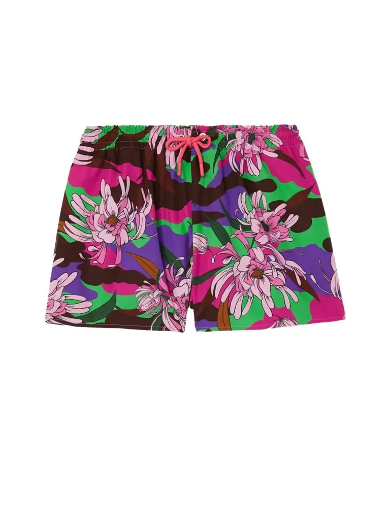 Moncler Floral-print Cotton-poplin Shorts