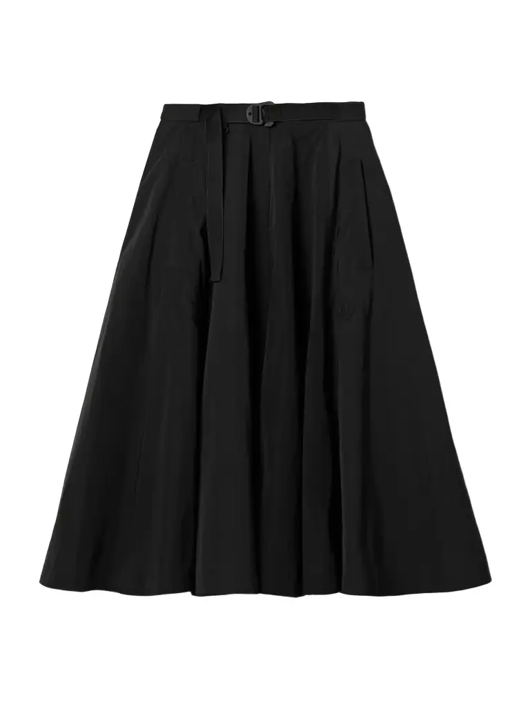 Moncler Crinkled-shell Midi Skirt