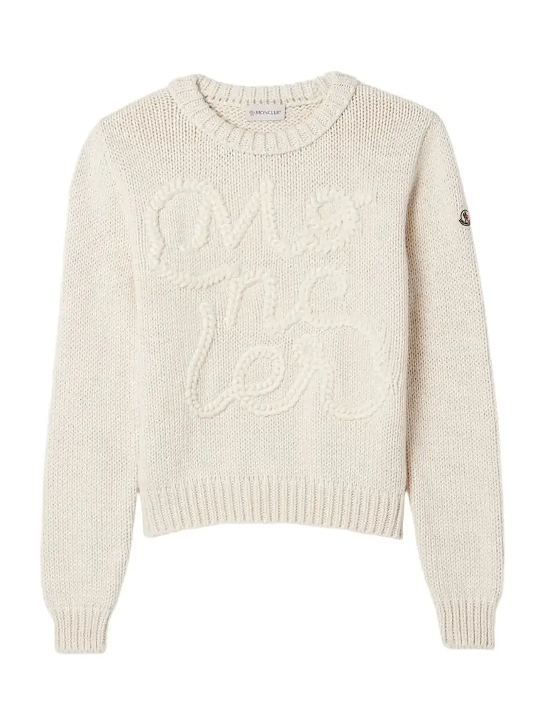 Moncler Embroidered Cotton Sweater