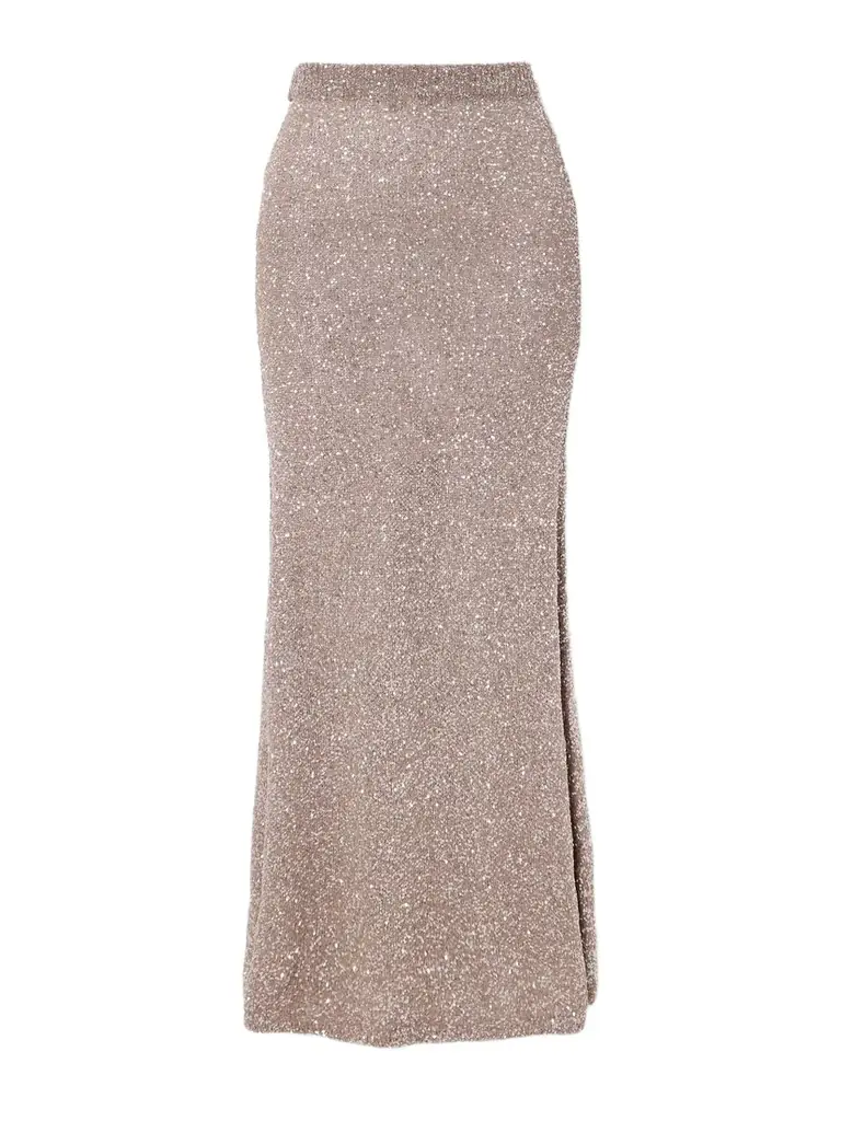 Balenciaga Sequined Knitted Maxi Skirt