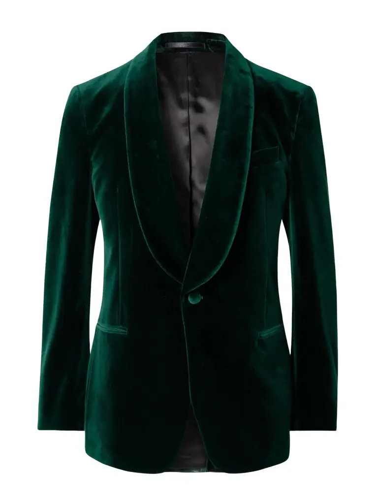 MR P. Slim-Fit Shawl-Collar Cotton-Velvet Tuxedo Jacket - Men