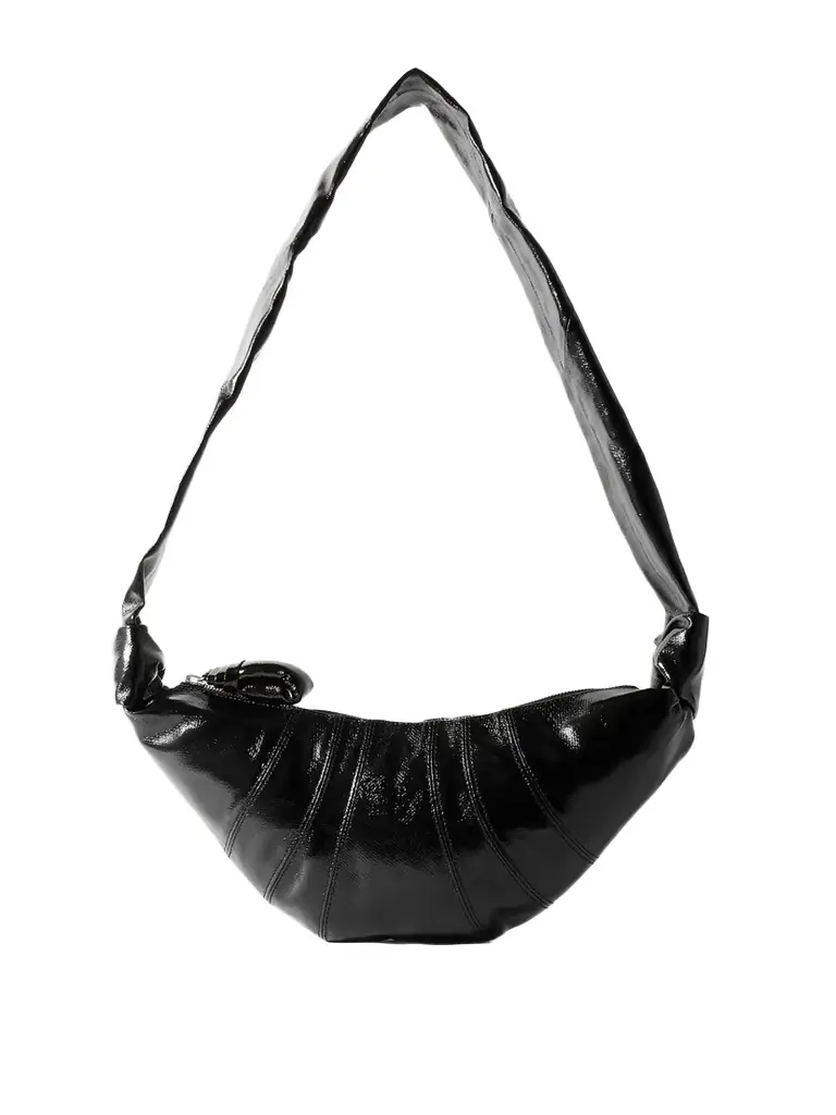 Lemaire Croissant Small Paneled Coated-canvas Shoulder Bag