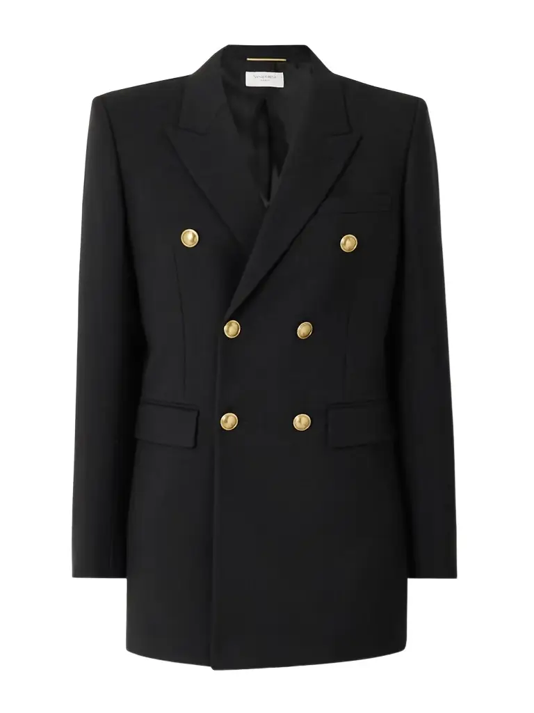 Saint Laurent Double-breasted Wool-gabardine Blazer