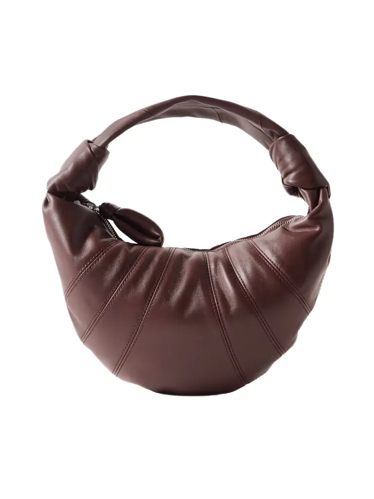 Lemaire Mini Fortune Croissant Paneled Leather Shoulder Bag