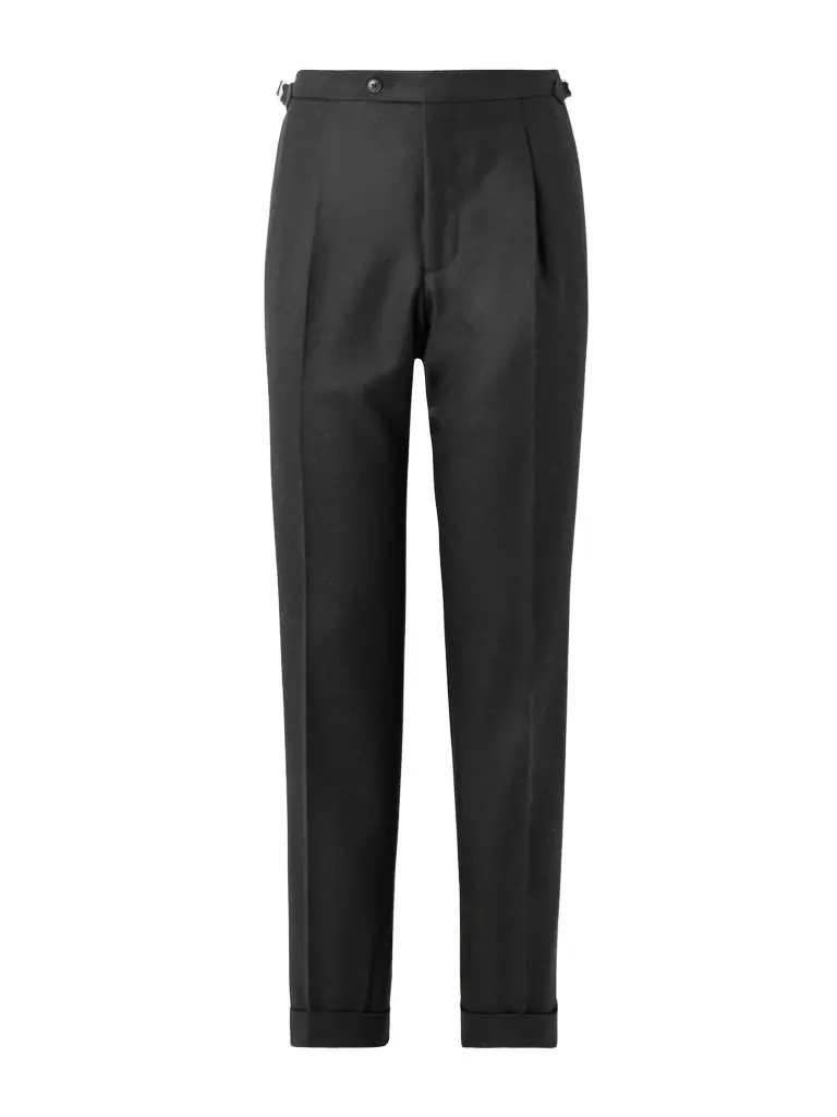 Saman Amel Tapered Pleated Wool-Twill Suit Trousers - Men
