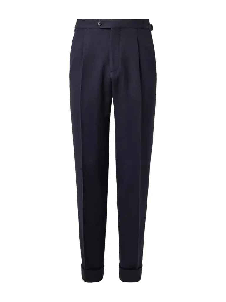Saman Amel Straight-Leg Pleated Wool Suit Trousers - Men