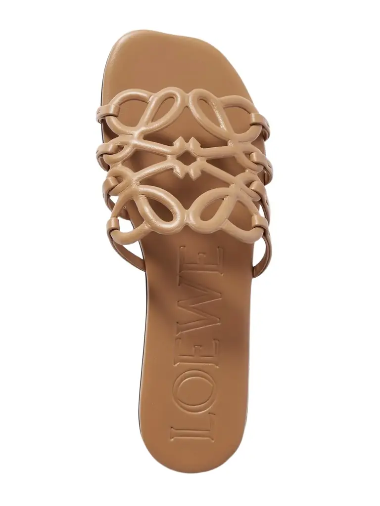 Loewe Petal Anagram Leather Slides