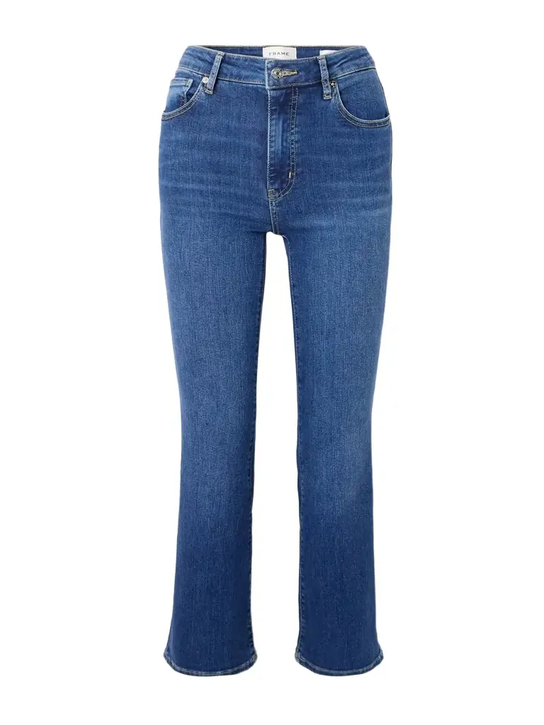 Frame Reboot Crop Stretch High-rise Bootcut Jeans