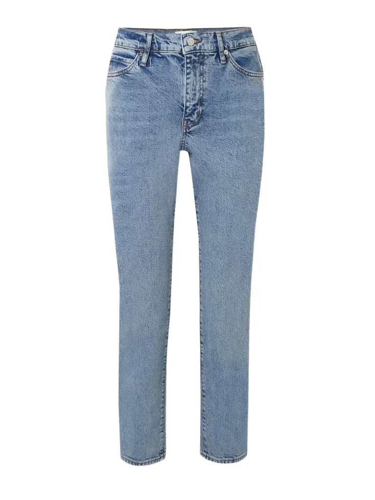 Frame The Borrowed High-rise Slim-leg Jeans