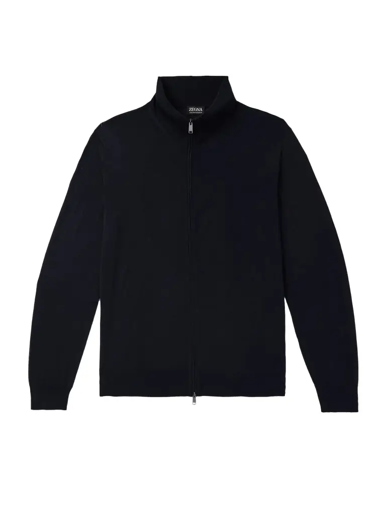 Zegna Wool Zip-Up Cardigan - Men