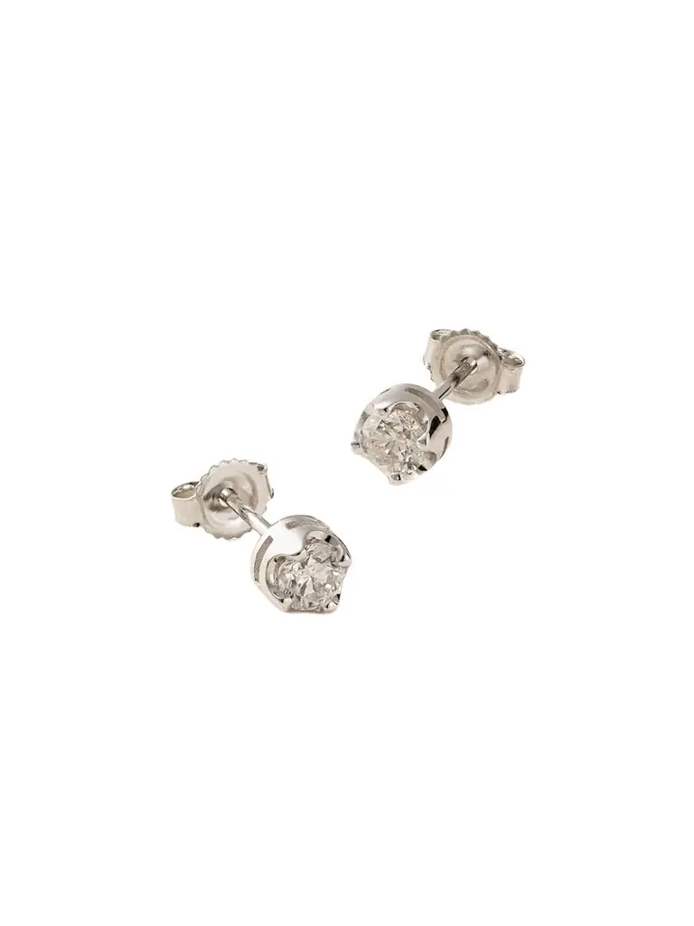 Jennifer Meyer Small Illusion 18-karat White Gold Diamond Earrings