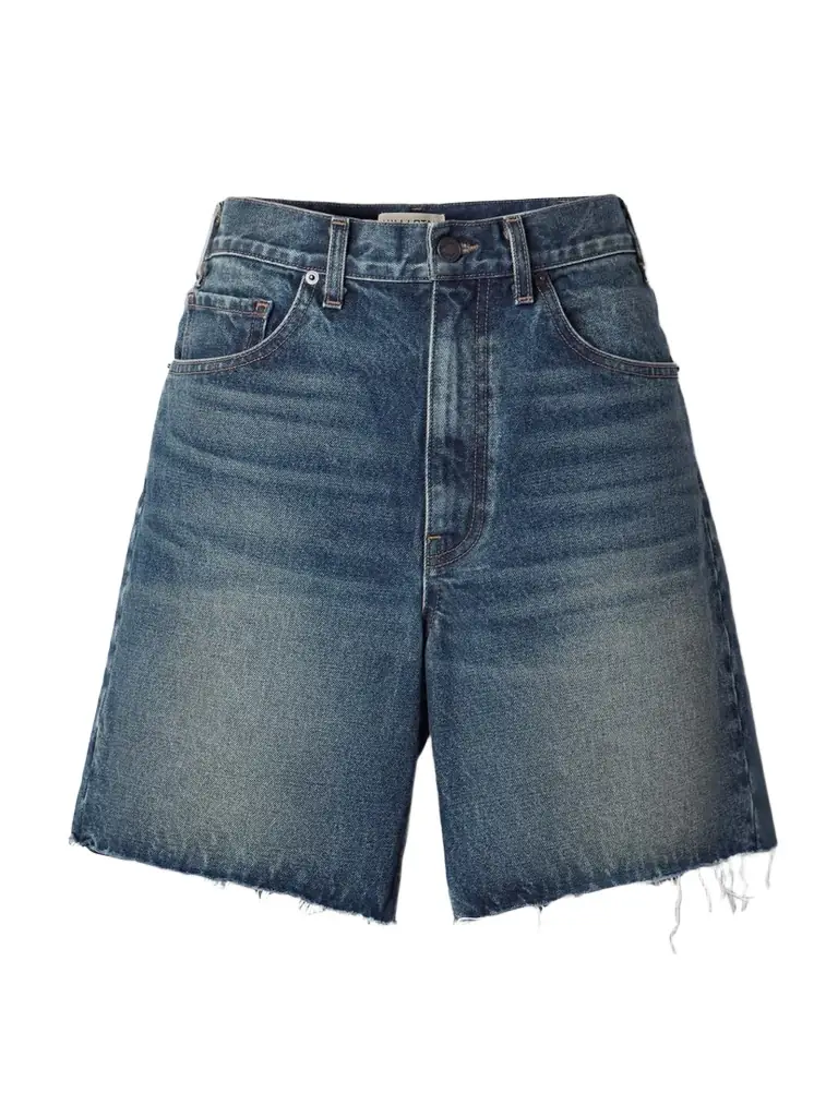 Nili Lotan Russel Frayed Denim Shorts - Women's Clothing