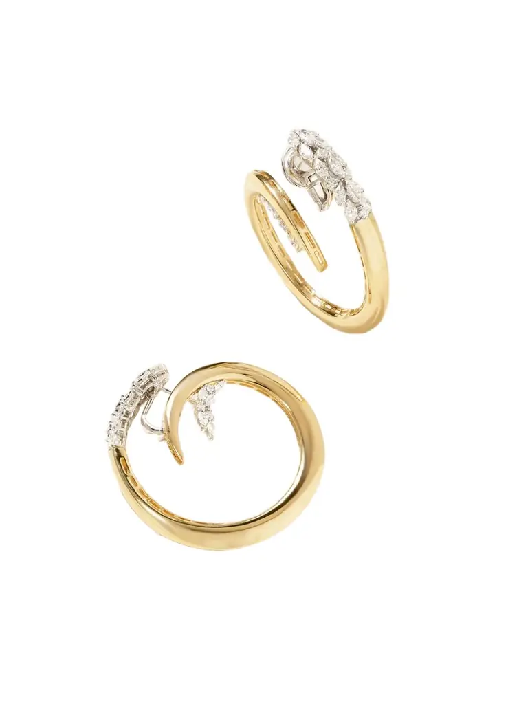 YEPREM en Strada Drop 18-karat Yellow And White Gold Diamond Earrings