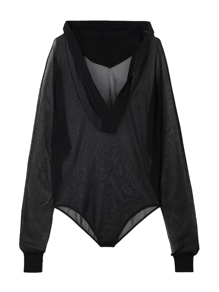 Alaïa Hooded Jersey Bodysuit