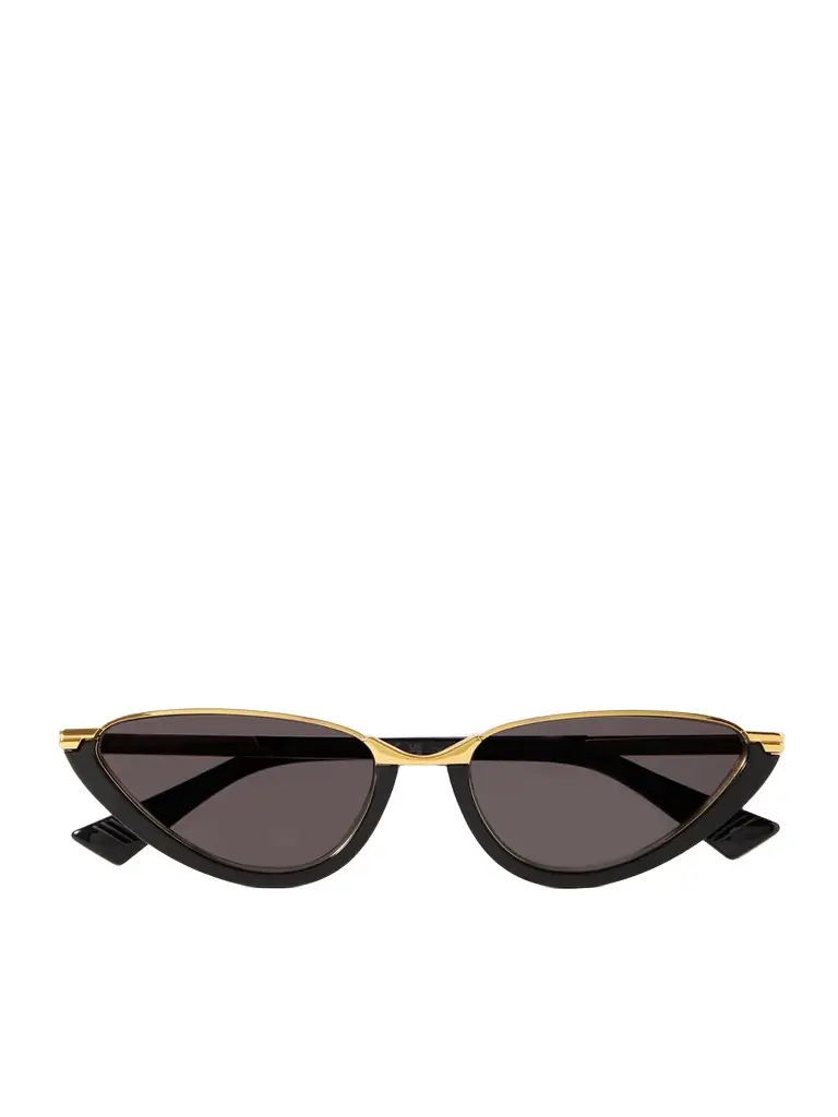 Bottega Veneta Eyewear Cat-eye Acetate And Gold-tone Sunglasses