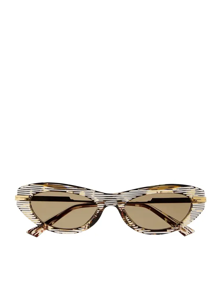 Bottega Veneta Eyewear Cat-eye Acetate And Gold-tone Sunglasses