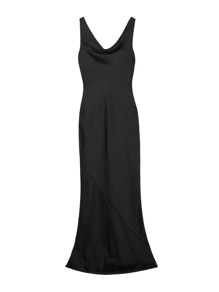 Norma Kamali Maria Draped Satin Gown - Women's Clothing