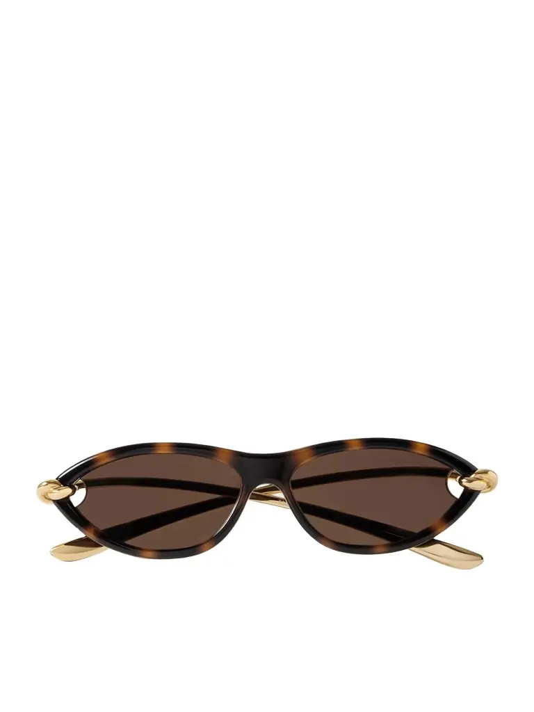 Bottega Veneta Eyewear New Knot Cat-eye Tortoiseshell Acetate And Gold-tone Sunglasses