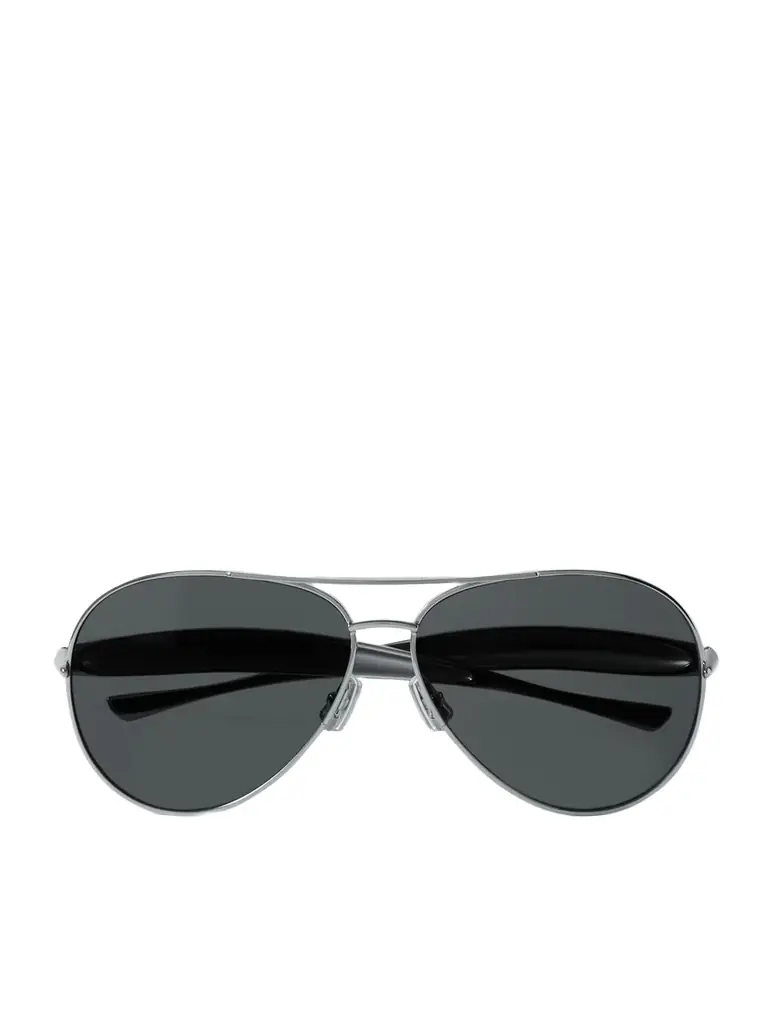 Bottega Veneta Eyewear Sardine Aviator-style Silver-tone Sunglasses